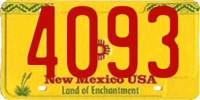 NM license plate 4093
