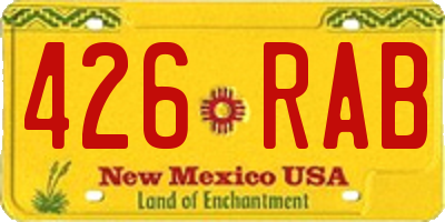 NM license plate 426RAB