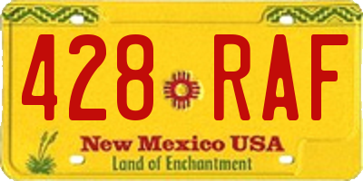 NM license plate 428RAF