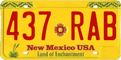 NM license plate 437RAB