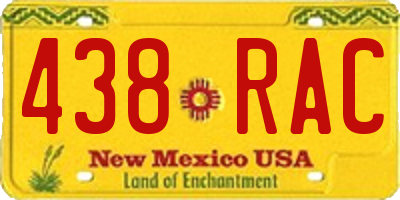 NM license plate 438RAC