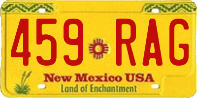 NM license plate 459RAG
