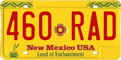 NM license plate 460RAD