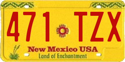 NM license plate 471TZX