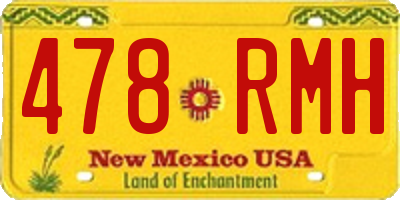 NM license plate 478RMH