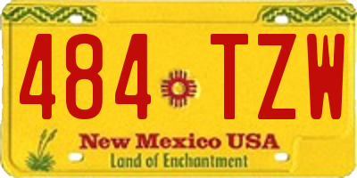 NM license plate 484TZW