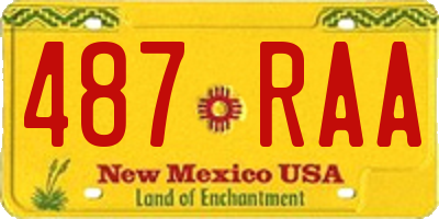NM license plate 487RAA