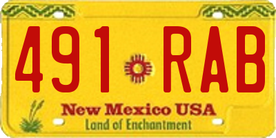 NM license plate 491RAB