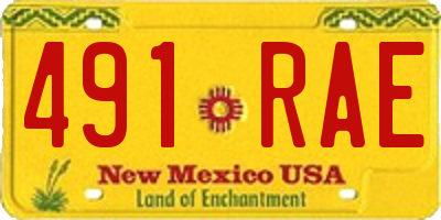 NM license plate 491RAE