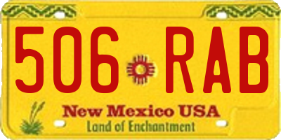 NM license plate 506RAB