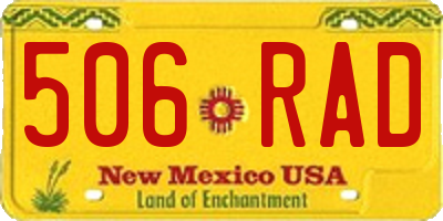 NM license plate 506RAD