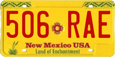 NM license plate 506RAE