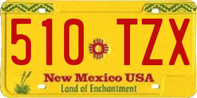NM license plate 510TZX
