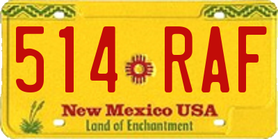 NM license plate 514RAF