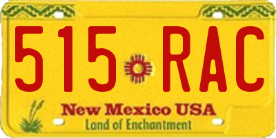 NM license plate 515RAC