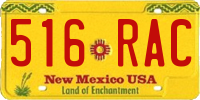 NM license plate 516RAC