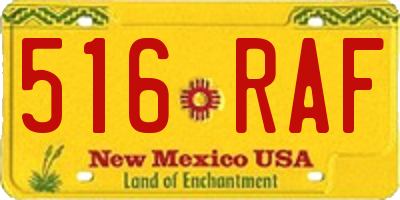 NM license plate 516RAF
