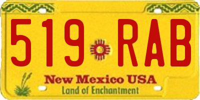 NM license plate 519RAB