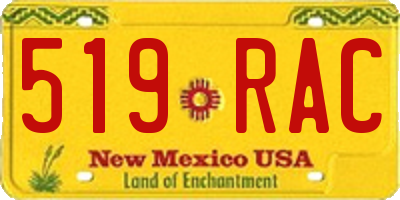 NM license plate 519RAC