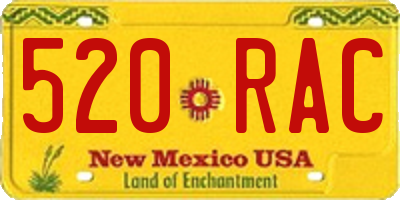 NM license plate 520RAC