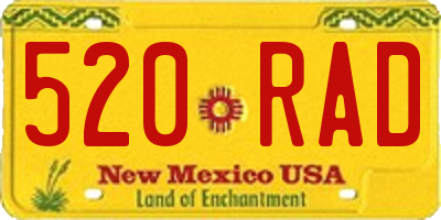 NM license plate 520RAD
