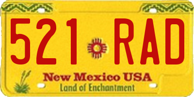 NM license plate 521RAD
