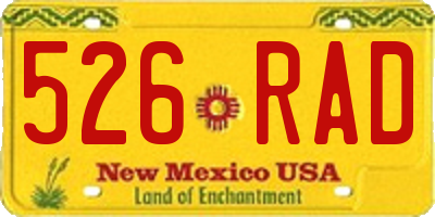NM license plate 526RAD