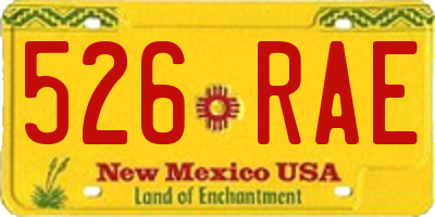 NM license plate 526RAE