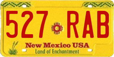 NM license plate 527RAB
