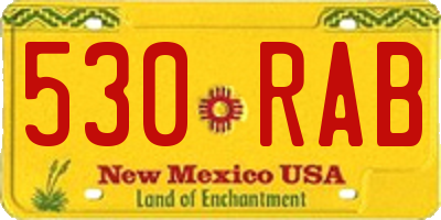 NM license plate 530RAB