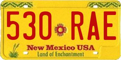 NM license plate 530RAE