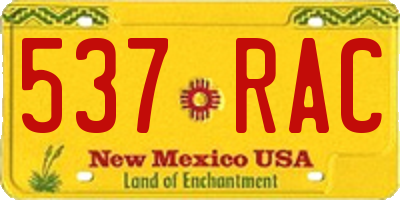 NM license plate 537RAC