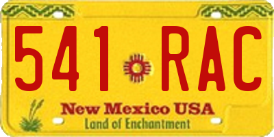 NM license plate 541RAC