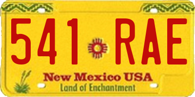 NM license plate 541RAE