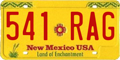 NM license plate 541RAG