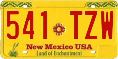 NM license plate 541TZW