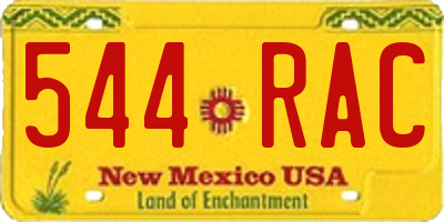 NM license plate 544RAC