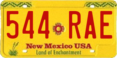NM license plate 544RAE