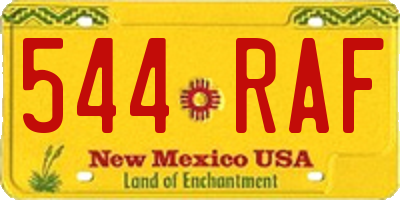 NM license plate 544RAF