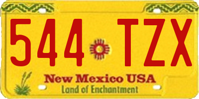 NM license plate 544TZX