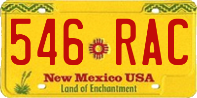NM license plate 546RAC
