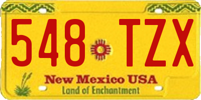 NM license plate 548TZX