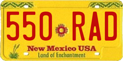 NM license plate 550RAD