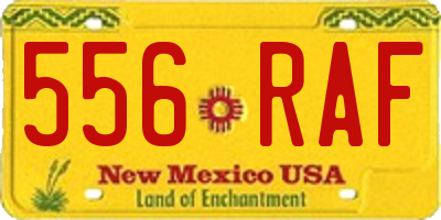NM license plate 556RAF