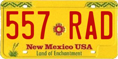 NM license plate 557RAD