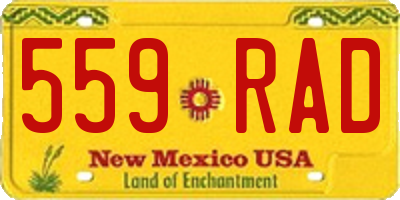 NM license plate 559RAD