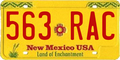 NM license plate 563RAC