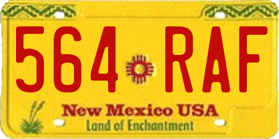 NM license plate 564RAF