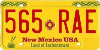 NM license plate 565RAE