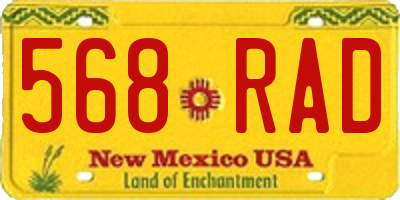 NM license plate 568RAD
